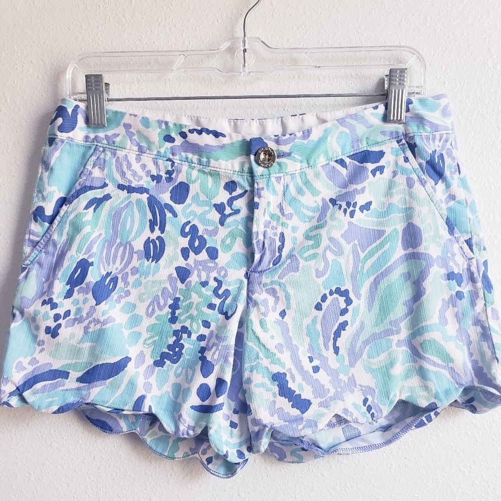 Lilly Pulitzer Buttercup Shorts In Nice Ink Lilac